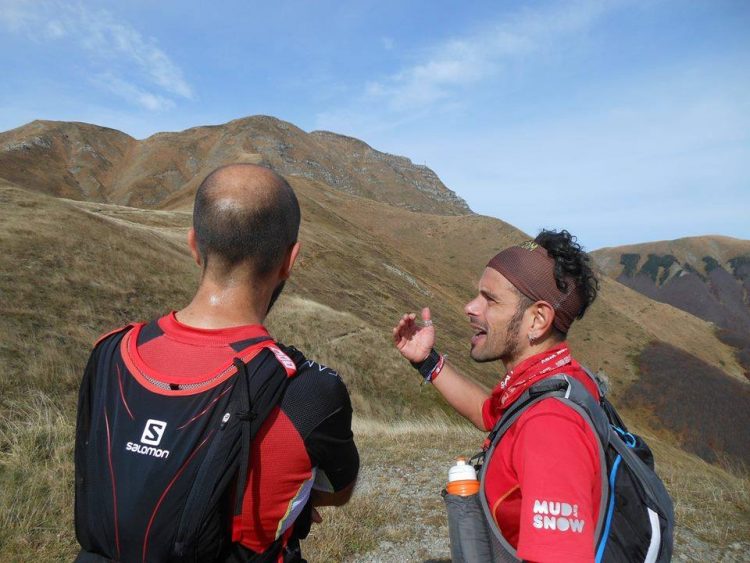 Gianluca con Francesco "Checco" Misley, in una delle uscite logistiche sul percorso della Lizzano Extreme Skyrace