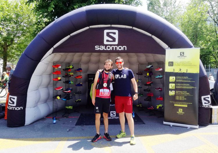  Enrico Bonati con Matteo Bertazzoni. Alpago Eco Trail 50 km 3100D+ Sesto assoluto 5 h e 54 min - foto dal profilo FB di Enrico 